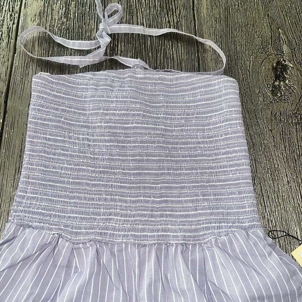 Nation LTD Vacation Stripe Lavender Purple 100% Pima Cotton Blondie Romper XS - Picture 3 of 8